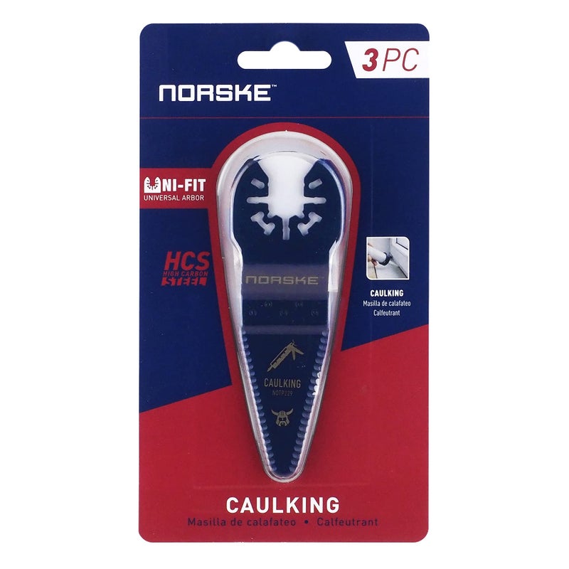 Norske Tools NOTP286 Caulking Scraper Blade (3/Pack)  Oscillating Tool Accessories | Oscillating Saw Blades Black - Image 5